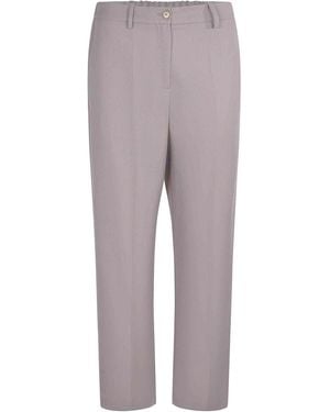 Alysi Trousers Made Of Wool Blend - Grey