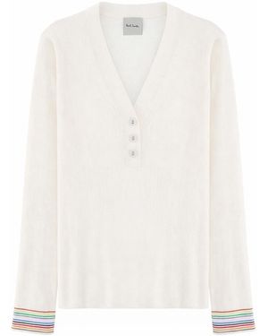 Paul Smith V-Neck Sweater - White
