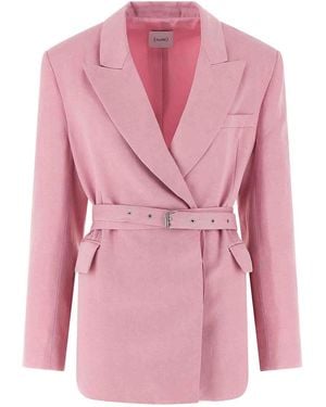 Nude Belt Blazer - Pink