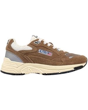 Autry Hyperway Lowsuede Mesh Cigar Silv - White