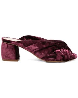 forte_forte Velvet Heel Sandals - Purple