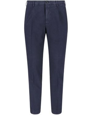 Incotex Straight Cotton Pants - Blue