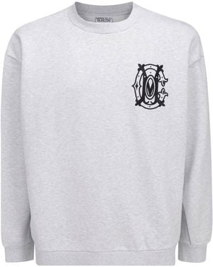 Marcelo Burlon Mélange Cotton Sweatshirt - White