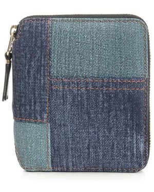 Comme des Garçons Zip-Around Patchwork Wallet - Blue