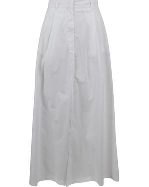 Thelatest Center-Slit Skirt - Grey