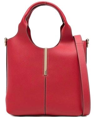 Tod's Leather Mini Tote Bag - Red