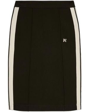Palm Angels Monogram Midi Skirt - Black