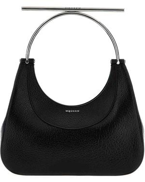 McQueen Cross-Bar Handbag - Black