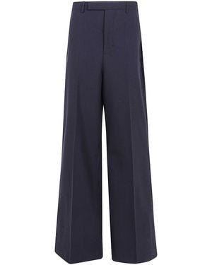 Rick Owens Wide Tailored Trousers - Blue