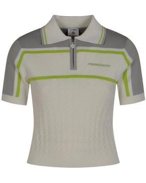 CASABLANCA Tennis Polo Shirt With Logo - Green
