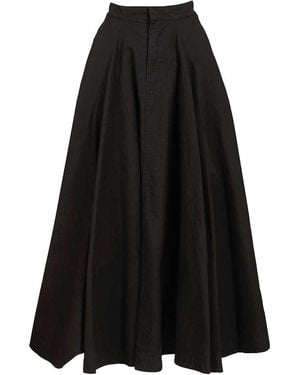 Balenciaga Godet Maxi Skirt - Black