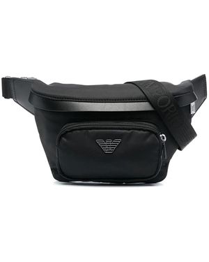 EA7 Leather Belt Bag - Black