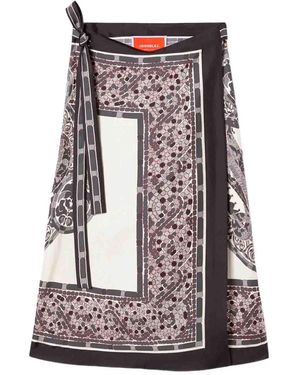 La DoubleJ Silk Pareo Skirt - Grey