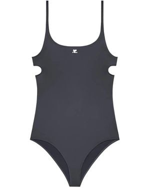 Courreges Cut-Out Swimsuit - Blue