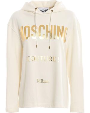 Moschino Tone Couture Print Hoodie - White