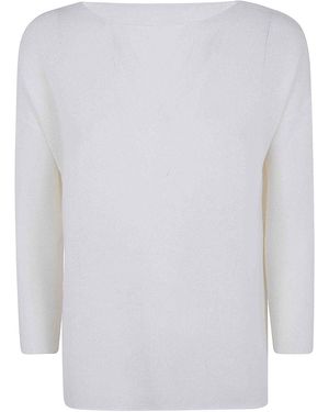 Base London Round Neck Sweater - White