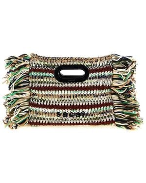 Sacai Small Fringe Shopping Bag - Black