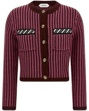 Versace Crochet Cardigan - Red
