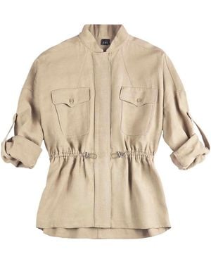 Fay Saharan Overshirt M/Long - Natural