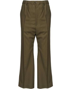 Marni Wool Trousers With Pleats - Green