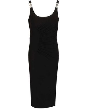 Versace Medusa Ruched Dress - Black