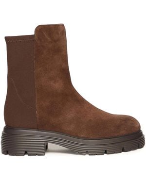 Stuart Weitzman 5050 Hudson Lite Bootie Ankle Boots - Brown
