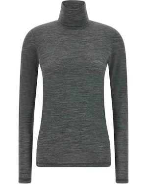 Jil Sander High Neck T-Shirt - Grey
