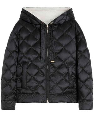 Max Mara Disoft Short Reversible Down Jacket - Black