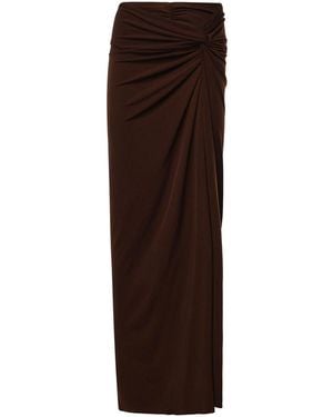 ANDAMANE Zohra Jersey Long Skirt - Brown