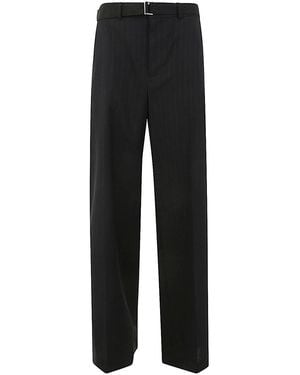 Sacai Chalk Stripe Trousers - Black