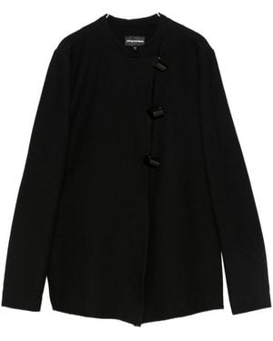 Emporio Armani Cotton Single-Breasted Jacket - Black