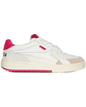 Palm Angels Leather Palm University Trainers - White