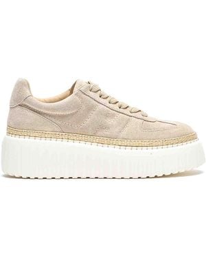 Hogan H-Stripes Trainers - Natural