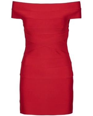 ROTATE BIRGER CHRISTENSEN Stretch Knit Mini Dress - Red
