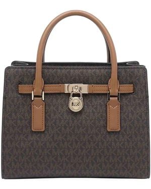 MICHAEL Michael Kors Small Hamilton Moderne Satchel Bag - Black