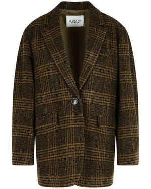 Isabel Marant Gesina Khaki Virgin Wool Blazer - Green