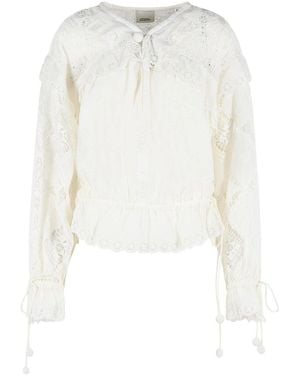 Isabel Marant Nowana Cotton Blouse - White