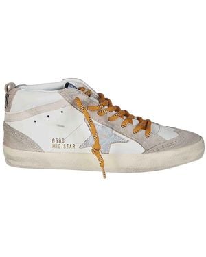 Golden Goose Mid Star Suede Trainers - White