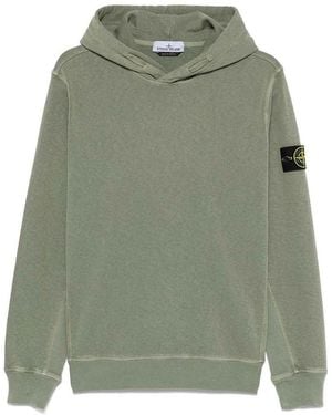 Stone Island Moss Cotton Hoodie - Green