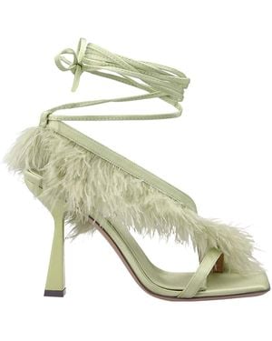 Sebastian Milano Feather Wrap Sandals - Green