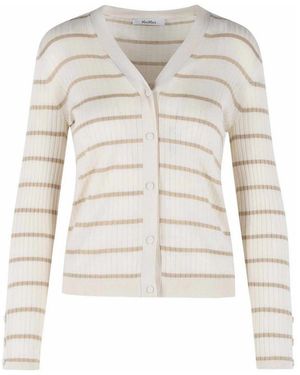 Max Mara Pedale Ivory Cashmere And Silk Cardigan - White