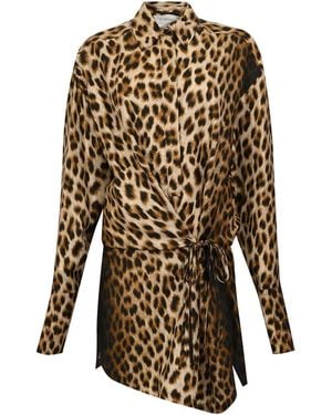 Sportmax Spxcinema Crisscross Shirt Dress - Natural