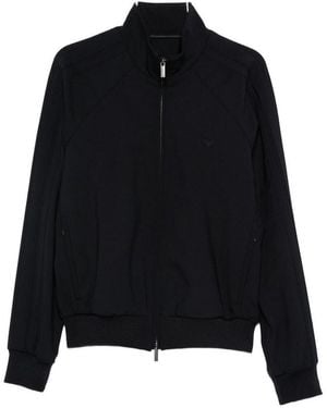 Emporio Armani Wool Blend Bomber Jacket - Black