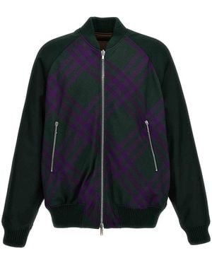 Burberry Wool Bomber Jacket - Blue