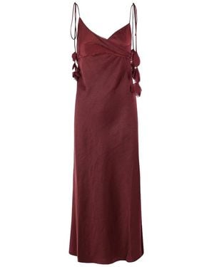 Self-Portrait Long Dress With Floral Pattern - Purple