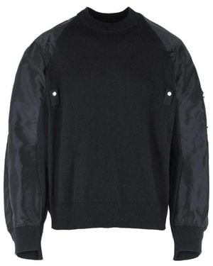 Sacai Cotton Blend Jumper - Blue