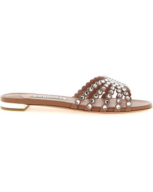 Aquazzura Tequila Slides - Brown