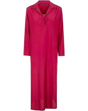 Laura Urbinati Oversized Polo Neck Dress - Red
