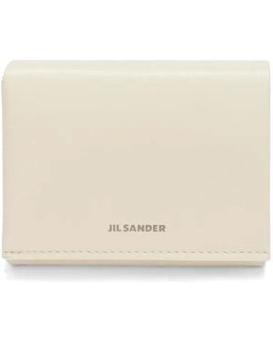 Jil Sander Folded Leather Card Holder - Natural