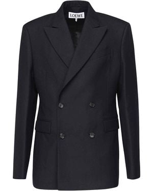 Loewe Double-Breasted Jacket - Blue
